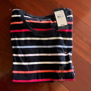 Tommy Hilfiger multi color striped shirt sz s nwt